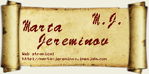 Marta Jereminov vizit kartica
